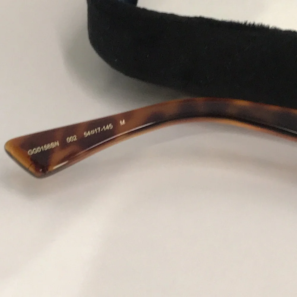 Authentic ✨ Brand New Gucci GG0158SN 002 Square Sunglasses – Tortoise Frame with
